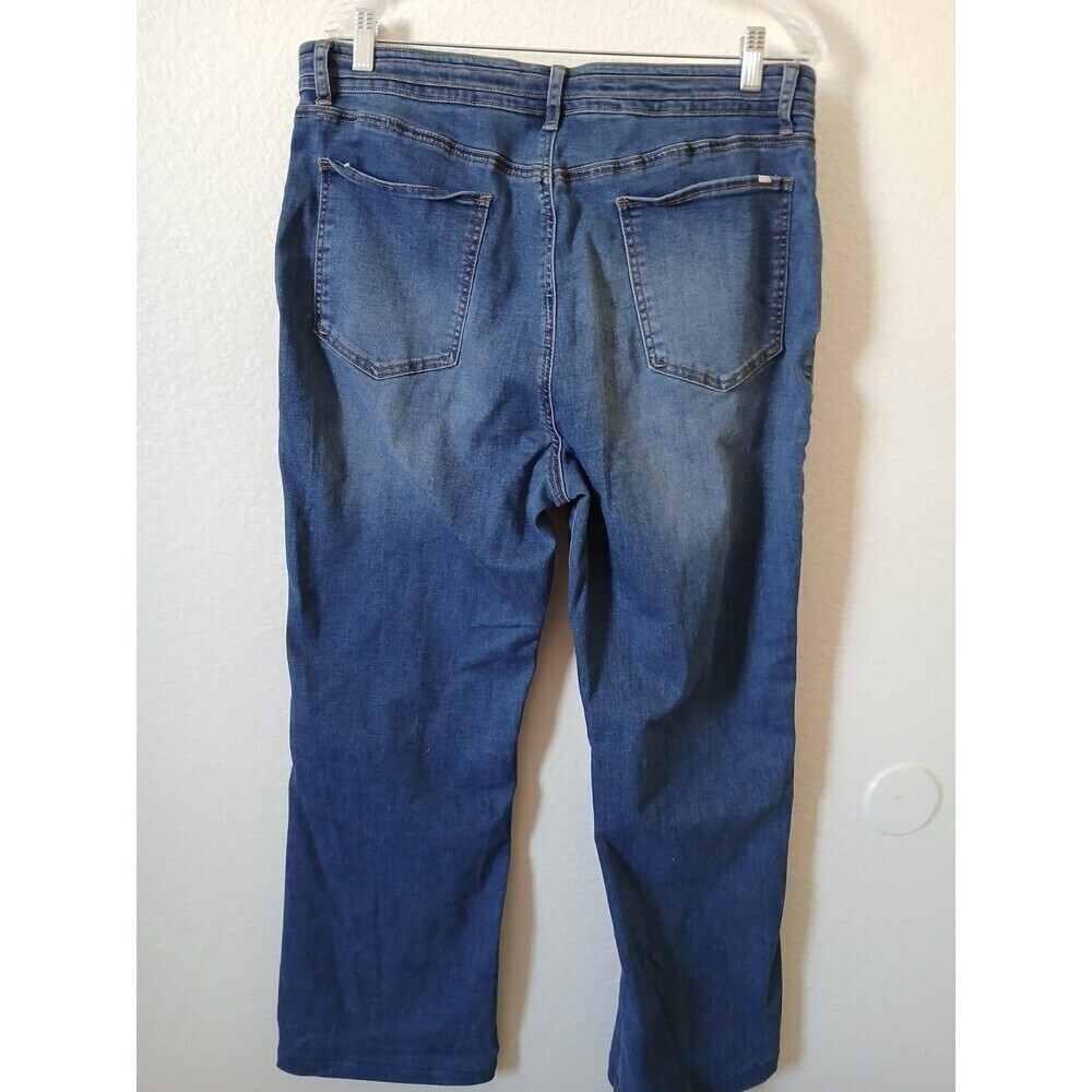 Guess Jeans Women's Jeans Blue Size 34 Wide Leg Flap Pocket Blue Denim Retro - Picture 3 of 16